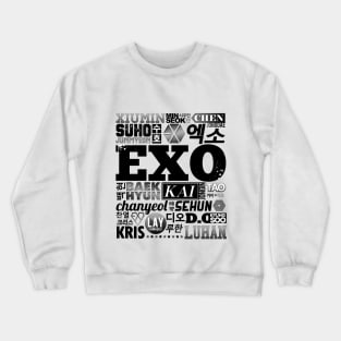 EXO FONT COLLAGE Crewneck Sweatshirt